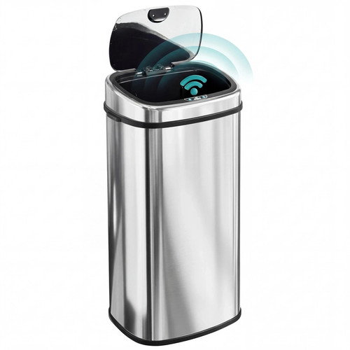 68l sensor dustbin stainless - 68l,