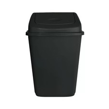 60L Black Plastic Swing Bin