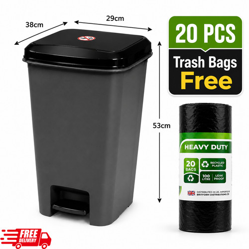 40l pedal waste - 40l, lid
