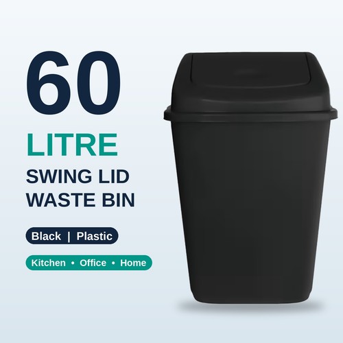 60l plastic swing top - plastic,
