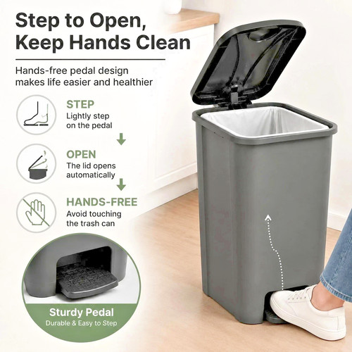 Waste rubbish bin with - with, &