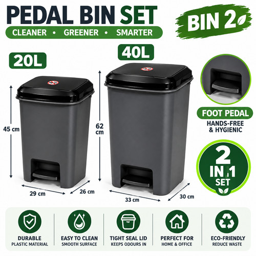 40l 20l slim pedal - 40l, waste