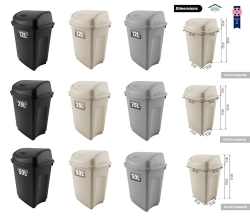 Plastic swing top lid waste - top,