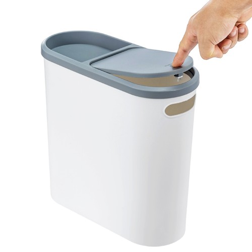 Narrow plastic waste bin - waste,