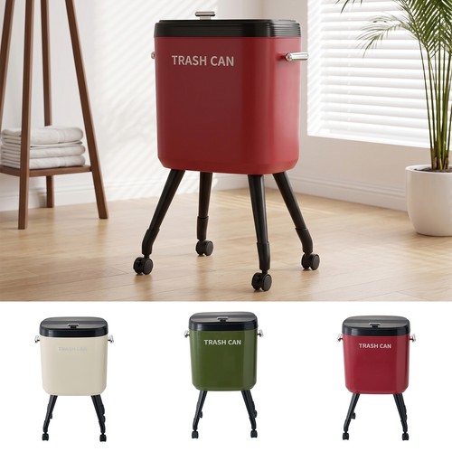 Kitchen waste bin with - waste, wheels