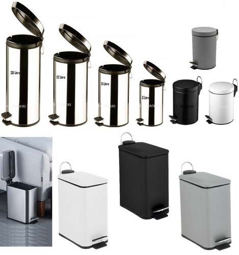 Stainless steel pedal bin home - stainless,