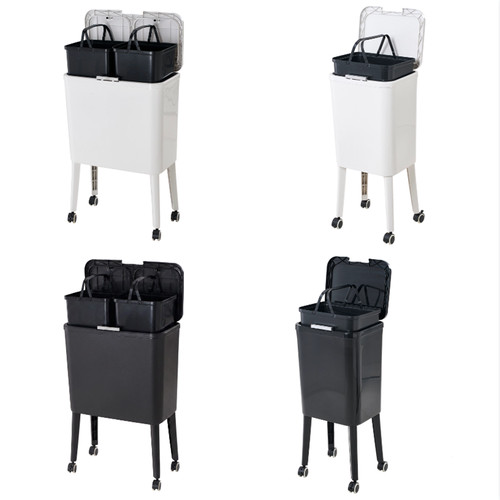 Slim kitchen bin rolling trash - slim,