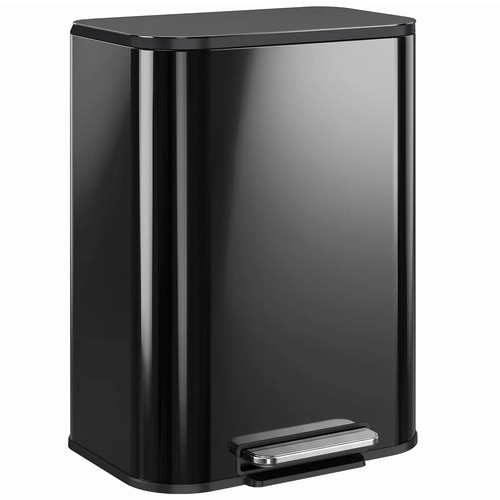 Homcom 50l kitchen bin - kitchen, metal