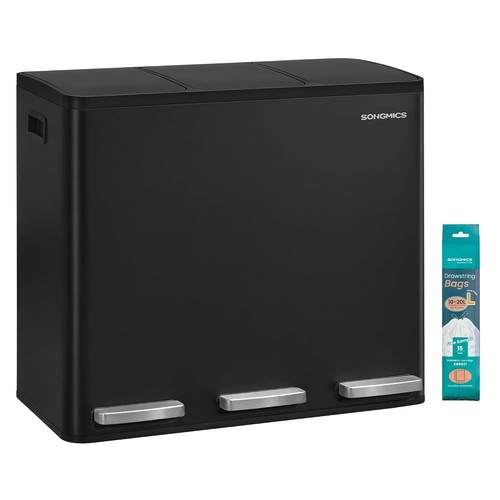 Black kitchen bin 18 - black,