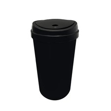 60L ALL BLACK TOUCH TOP BIN /