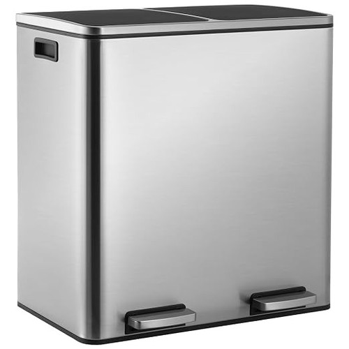Liferun 60l dual recycling bin - 60l,