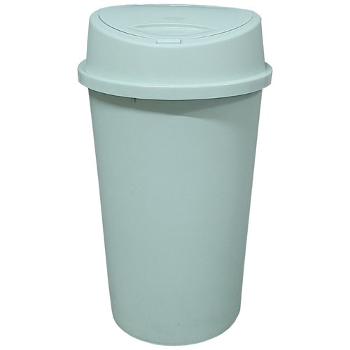 Sage green kitchen - bin, touch