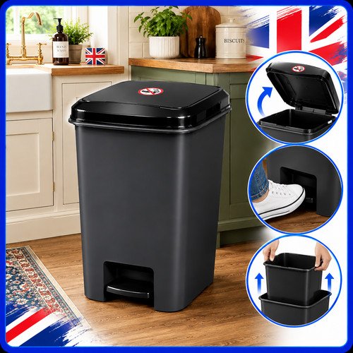 50l slim pedal bin large - pedal,