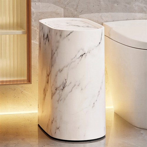 Narrow marble effect waste bin - narrow,