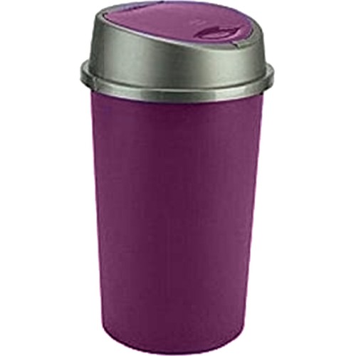 Purple kitchen bin touch top - purple,