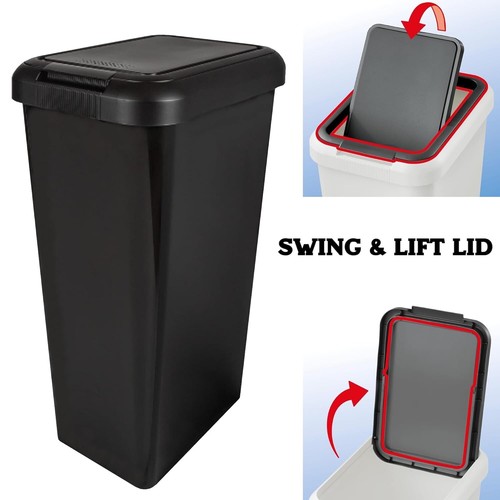 Kitchen bin black swing and - kitchen,