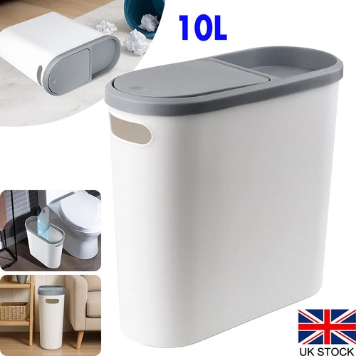 Narrow plastic waste bin - bin, with