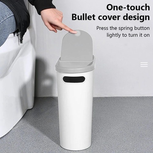Narrow plastic waste bin - narrow,