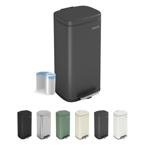 Kitchen pedal stainless bin - stainless,