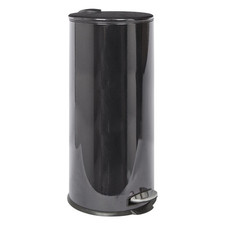 1x Black 30L Round Stainless