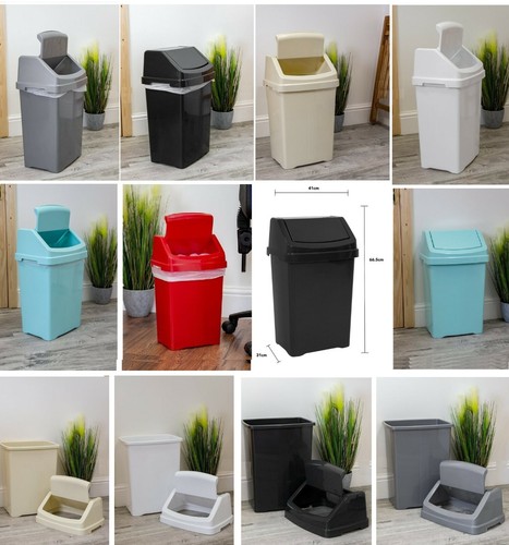 Plastic swing top bin - bin, waste
